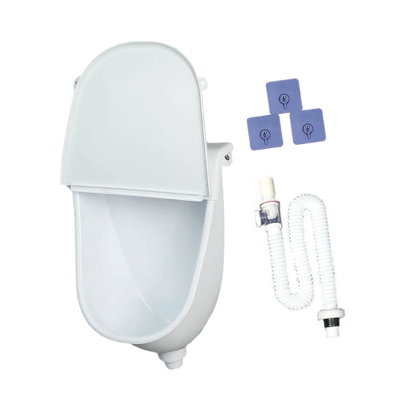 Wall Mounted Bathroom Urinal Spill Proof Flushing Urine Diverter Toilet With Hose for Small Space Easy to Install