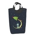 thumbnail image 6 of DouZhe 50L Rectangular Laundry Basket, Moon Christmas Tree Alien Prints Waterproof Foldable Laundry Hamper with Aluminum Handles, 6 of 6