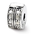 thumbnail image 1 of 925 Sterling Silver Charm For Bracelet Hinged Dotted Clip Bead Specialty, 1 of 8