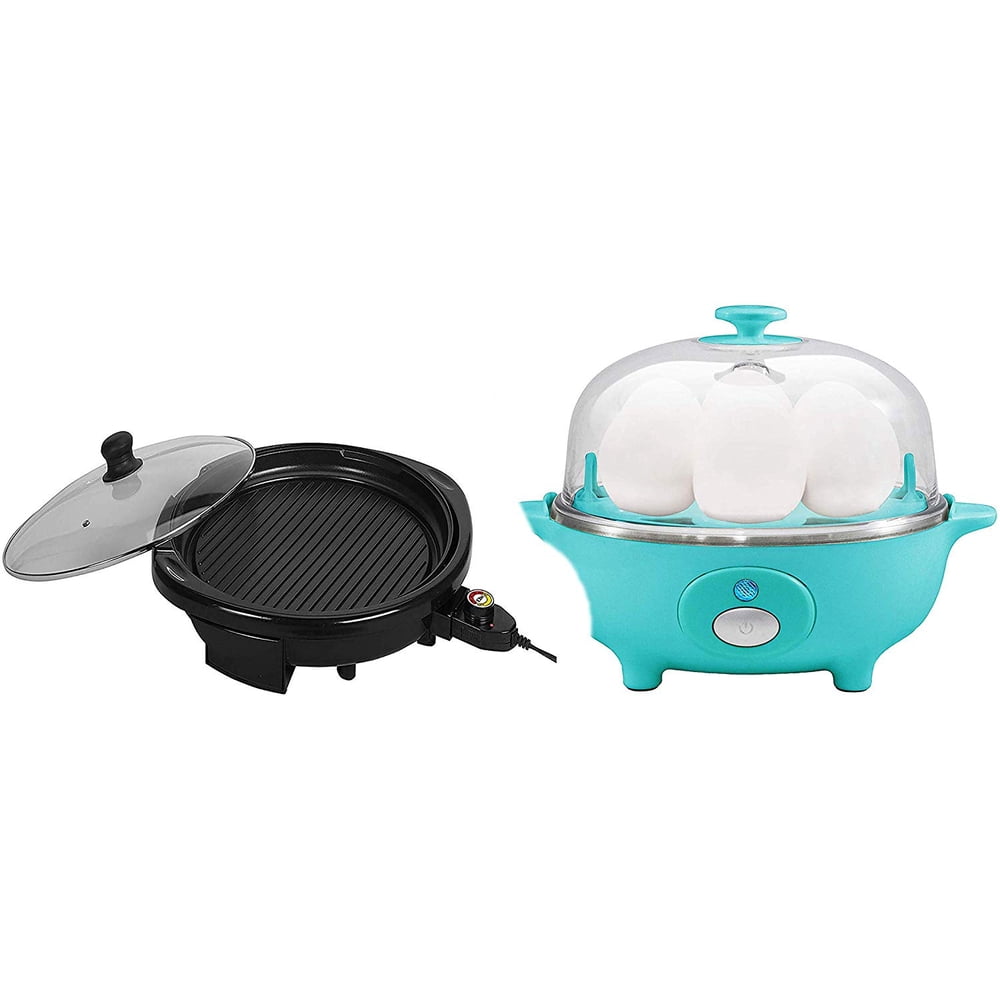 MaxiMatic Easy Electric Egg Poacher & Indoor Electric Nonstick Grill