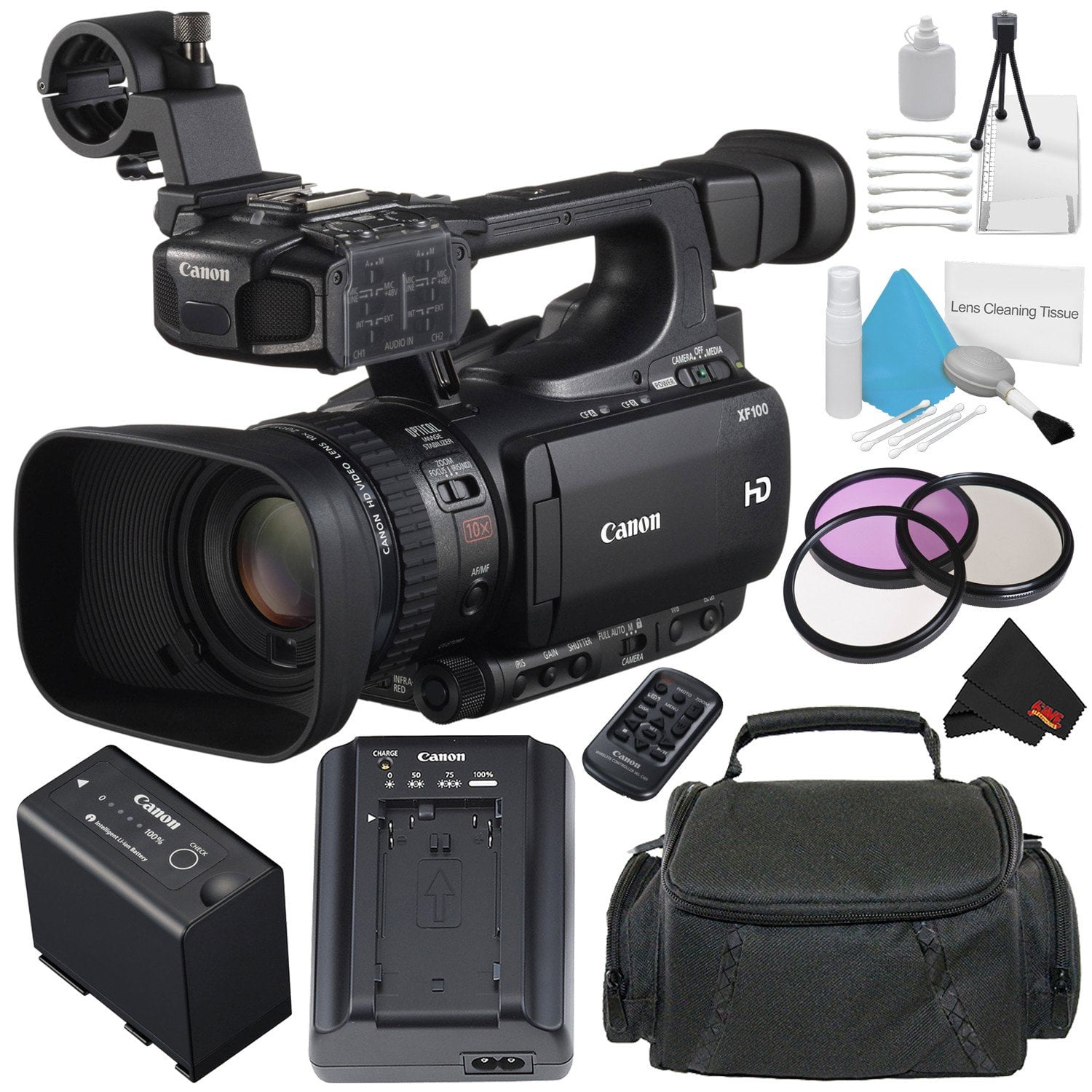 Canon XF100 Professional Camcorder Deluxe Bundle Walmart