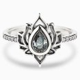 thumbnail image 1 of Anillo de plata de ley "Sin barro ni loto" para esposa, regalo de aniversario, cumpleaños, joyería para mujer, 6 unidades, color blanco, 1 of 5