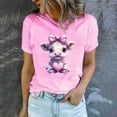 thumbnail image 4 of Meichang T-Shirts Graphiques pour Femmes, T-Shirts de la Saint-Valentin, Imprimé Amour Doux, Manches Courtes, Col Rond, Chandail Ample, Hauts de Vacances Décontractés, 4 of 5