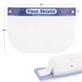 thumbnail image 4 of PPE Disposables Face Shield Virus Protection Clear Visor Masks, 10-Pack, Wrap Around Hat with Padded Elastic Band, 4 of 5
