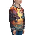 thumbnail image 3 of Kdxio Colorful Wave Dragon Head Pattern Boys Athletic Unisex Boys Girls Hoodie with Pocket Sweatshirts-Medium, 3 of 6
