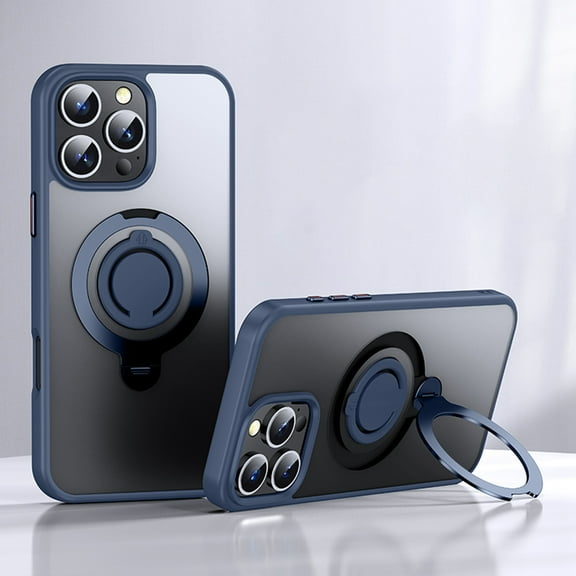 For iPhone 15 Pro Case Magnetic, Compatible with Magsafe & Car Mount 360 Rotating Kickstand Drop Protective Shockproof Bumper Rugged Phone Case for Apple iPhone 15 Pro, Blue