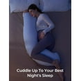 thumbnail image 6 of Pregnancy Pillows for Side Sleeping, J Shaped Maternity Body Pillow for Pregnancy, Soft Pregnancy Pillow for Head Neck Belly Support, Blue, 6 of 16