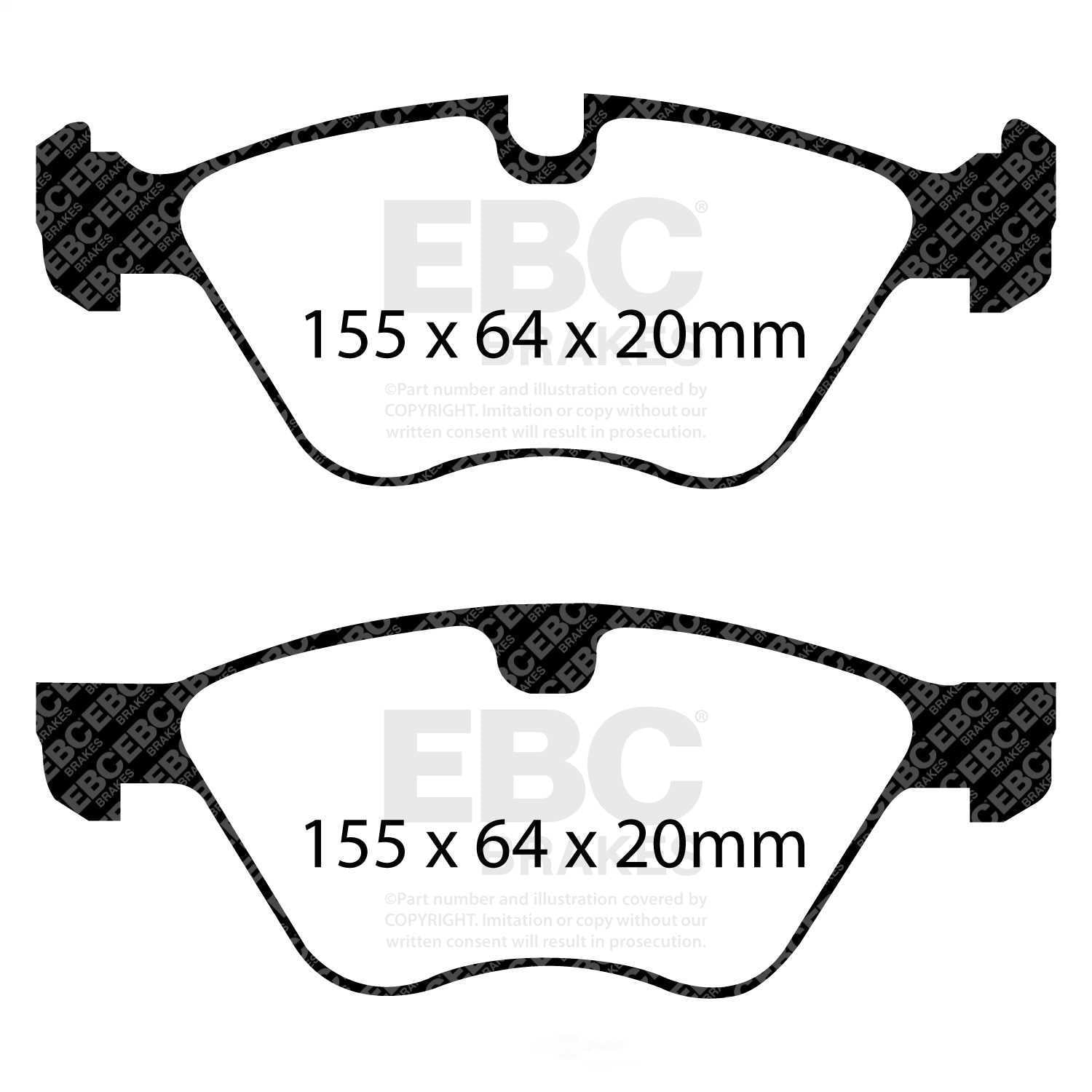 EBC Brakes Redstuff Premium Fast Street Pad For All Engine Sizes Fits select: 2007 BMW 328, 2006 BMW 325