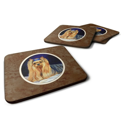

Carolines Treasures 7157FC Yorkie Foam Coaster Set of 4 3 1/2 x 3 1/2 multicolor