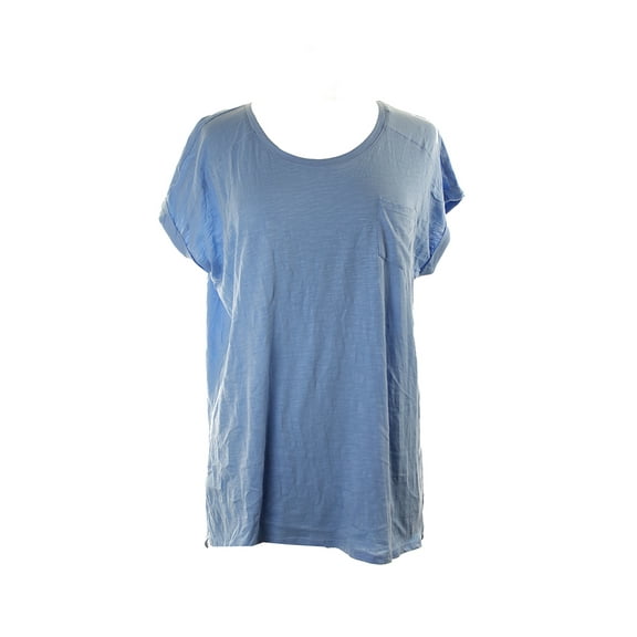 Style & Co.  Blue Short-Sleeve Pocket Tee L