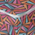thumbnail image 4 of Abstract Rectangle Pouf, Repetitive Colorful Round Triangles Geometrical Retro Pattern, Under Desk Foot Stool for Living Room Office Ottoman with Cover, 25", Vermilion Petrol Blue, by Ambesonne, 4 of 4