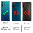 thumbnail image 2 of Bundle and for Moto G8 Power LITE Glitter Phone Case Dual Layer Full-Body Rugged Clear Back Case Drop Resistant Shockproof Case with Built In Screen Protector, 2 of 4