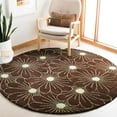 thumbnail image 2 of SAFAVIEH Soho Megan Floral Wool Area Rug, Brown/Teal, 7'6" x 9'6", 2 of 8