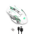 thumbnail image 2 of Monstrate Ratón inalámbrico USB Recargable Silencioso 2.4GHz Receptor de ratón mecánico Reemplazo de trabajo ergonómico para Diseñado para Juegos de teclado y mouse para computadora Blanco, 2 of 6
