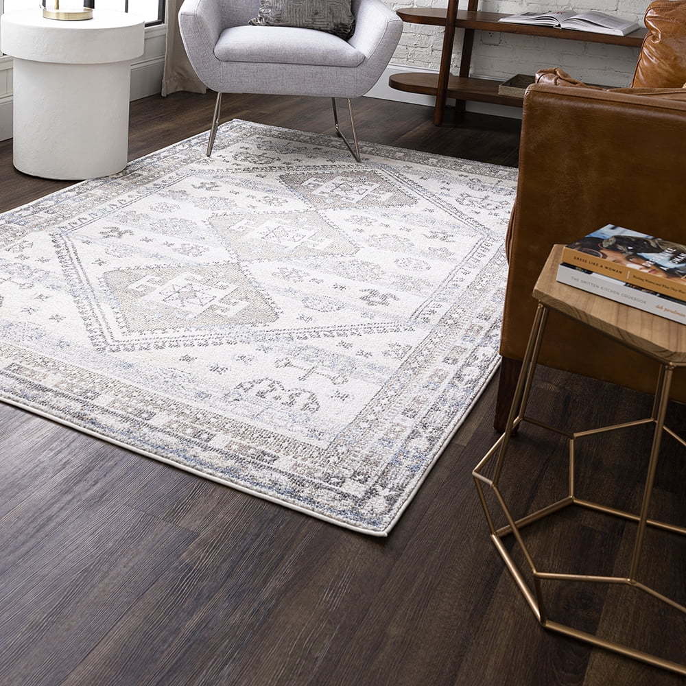 Mohawk Home Rosebery Indoor Southwestern Area Rug, Grey, 6' x 9'