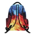 thumbnail image 2 of Psesaysky Artistic Water and Fire Design Zaino per ragazze with Breathable, Durable Lightweight 17 Inch Backpack for Girls for Daily Use School, 2 of 9