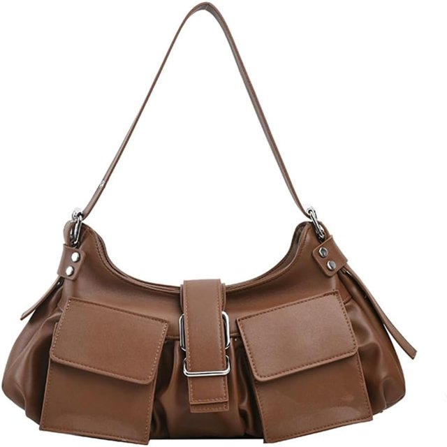LinYooLi Sac à Main Mignon Y2K pour Femmes Sac à Bandoulière Rivet Punk avec Multi-Poches Sac à Main Élégant Pochette