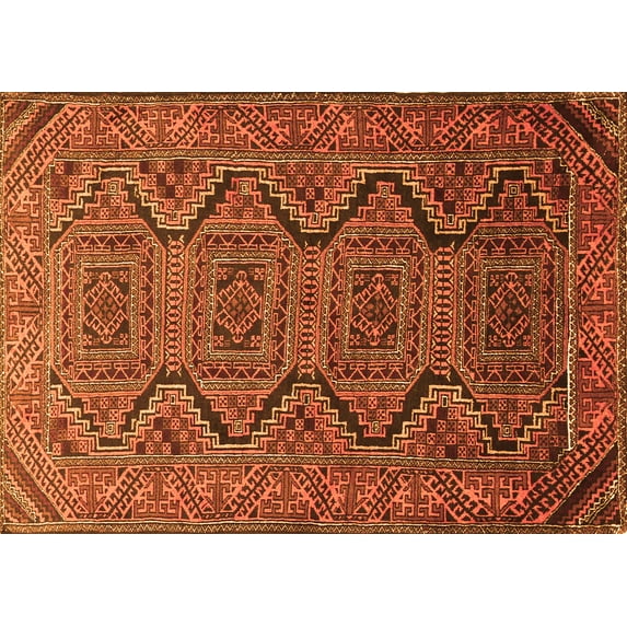 Ahgly Company Indoor Rectangle Persian Orange Traditional Area Rugs, 2' x 5'