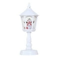 thumbnail image 2 of Christmas Table Lamp with Glowing Candle Light Post Luminous Lantern Desktop Decor for Home Holiday Party Snow Scene Night Light Christmas Tree Decorations Festive Centerpiece, 2 of 9