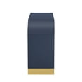 thumbnail image 4 of EUROCO 59.8" Sideboard Storage Buffet Cabinet, MDF Buffet Cabinet with Curved Corner Design, 4 Wavy Door Panel and 2 Adjustable Shelves for Study, Living Room and Entrance,Navy Blue, 4 of 7