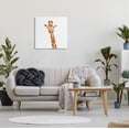 thumbnail image 2 of Stupell Industries Simple Smiling Giraffe Head Animal Portrait Canvas Wall Art, 24 x 24, Design by Amanda Houston, 2 of 5