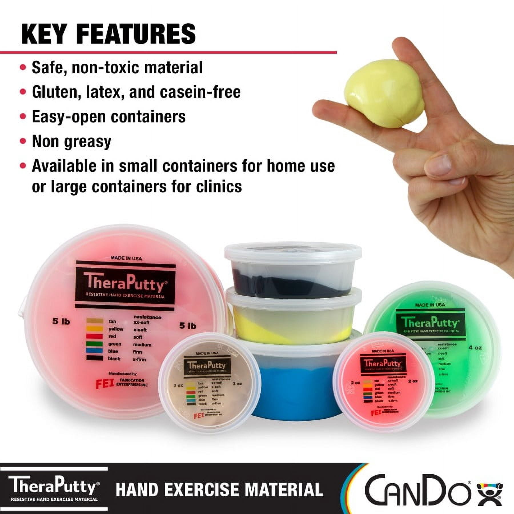 CanDo TheraPutty Plus Anti-microbial