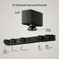 thumbnail image 5 of Ultimea Poseidon M60 Boom 5.1ch Dolby Atmos Sound System, 340W Peak Power, 5 Full-Range Drivers, Wired Subwoofer, 5 of 6