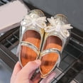 thumbnail image 5 of Otqutp Soft Sole Flower Girls Shoes 1-6 Years Fashion Autumn Girls Casual Shoes Flat Lightweight Pearl Rhinestone Bow Cute Dress Shoes, 5 of 7