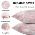 thumbnail image 6 of Outdoor Waterproof Pillow Covers Pack of 2, Coral Sea Snail Starfish Pink Costal Silhouette Pattern Decorative Throw Pillowcases Cushion Covers for Garden Patio Tent Sofa Couch, 18x18 inch, 6 of 8