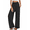 Black, variant on DOCVIT Womens Wide Leg Pants High Elastic Waist with Pockets Summer S-XXL