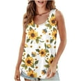 thumbnail image 2 of Odbmxy Women's Tank Tops Summer Sleeveless Plus Size Womens Tops Beach Loose Leisure Fancy Floral Tops,M, 2 of 7