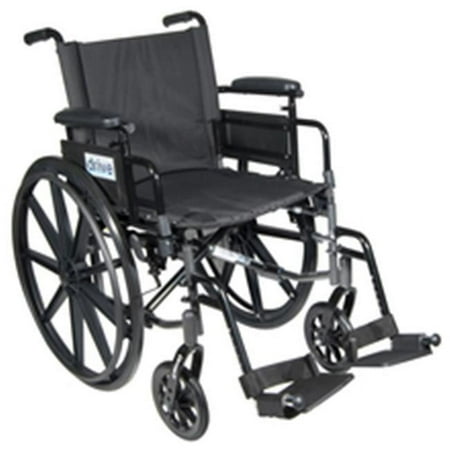 Drive Medical c416addasv-sf Cirrus IV Lightweight Dual Axle Wheelchair with Adjustable Arms, Silver
