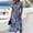Navy, variant on CheerKidz Women's Casual Floral Print V-Neck Midi Dress with Short Sleeves Light Blue L