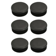 6 Pcs Chair Table Leg Plastic Cap Round Tube Insert Fit 48mm Pipe Outer Dia