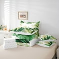 thumbnail image 6 of Homewish Green Leaves 7 Pieces Bedding Comforter Set for Teens Boys Girls,Botanical Plants Full Bedding Set Lightweight,Tropical Leaves Fitted Sheet Flat Sheet,Super Cozy Room Decor,Reversible, 6 of 8
