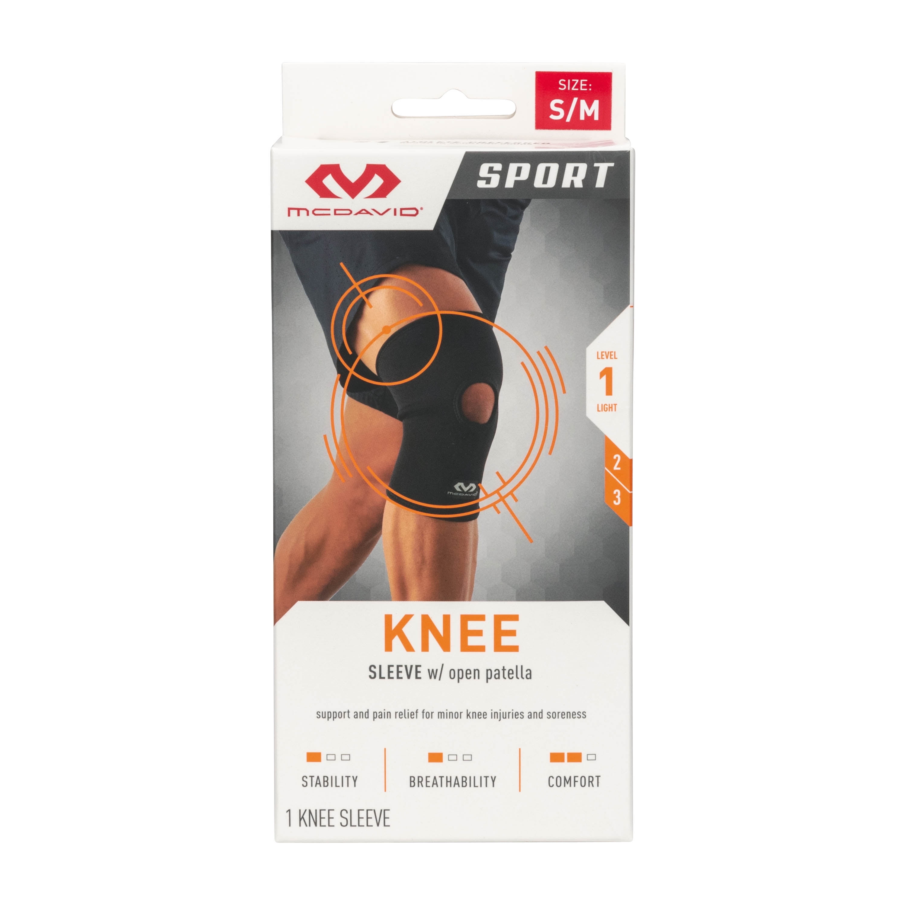 McDavid Knee Support with Sorbothane Pad Black Medium