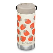 Klean Kanteen 12oz Stainless Steel Insulated Water Bottle Twist Cap Strawberries, 1