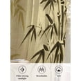 thumbnail image 6 of Sheer Curtains 72 Inches Long, Vintage Bamboos Semi Sheer Curtains Light Filtering Window Treatment, Ink Painting Retro Art Rustic Privacy Voile Drapes for Living Room Bedroom 52x72 Inch, 6 of 7
