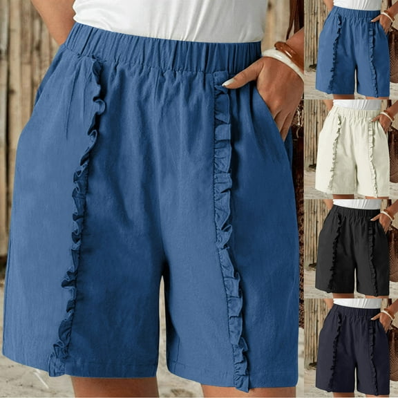 POROPL Summer Shorts for Women Fashion Shorts with Pockets