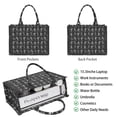 thumbnail image 2 of Large Capacity Tote Bag,Black Halloween Dancing Skeleton Pattern Handbag Fashion Luxury Tote Bag,15.7"x13"x 5.1" Inches,Laptop Compatible, 2 of 6