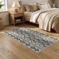 thumbnail image 2 of ODIKA 5'x7' Black Cream Geometric Washable Area Rug Bold Abstract Patterns with Intricate Symmetry for Small Living Room, Bedroom, Easy Care, Non-Shedding, Pet Friendly, 2 of 6