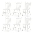 thumbnail image 6 of Dycanpo Dining Chairs Set of 6,Farmhouse Wooden Windsor Kitchen Chairs with Thicker Backrest for Kitchen,White, 6 of 7