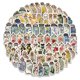 thumbnail image 1 of Pegatinas con plantas, jarrones, vinilo, estilo anime, impermeables, 100 unidades/lote, 1 of 4