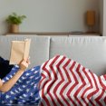 thumbnail image 3 of USA Soft Flannel Fleece Throw Blanket, National Flag with Grunge Design and Stars Zigzags Patriotic Colors, Cozy Plush for Indoor and Outdoor Use, 50" x 70", Cobalt Blue White, by Ambesonne, 3 of 5