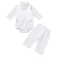 thumbnail image 2 of FYMNSI Baby Boys Baptism Christening Outfit Infant Church Dress Clothes Dedication White Suit 6-12 Months, 2 of 6