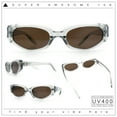 thumbnail image 2 of Womens Luxe Mod Fashion Cat Eye Beveled Thick Plastic Sunglasses Grey - Brown, 2 of 8