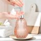 thumbnail image 1 of CaiYueKe Premium Glass Soap Dispenser Refillable, Hand Soap Dispenser for Bathroom Kitchen Sink, Elegant Pump Bottle for Liquid Soap, Shower Gel, Shampoo, Lotion, Dish Soap, Modern Decor, 1 of 7