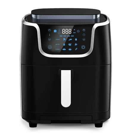 

1700W Steamer Air Fryer 7 Quart Capacity Vegetable Steamer and Air Fryer Black