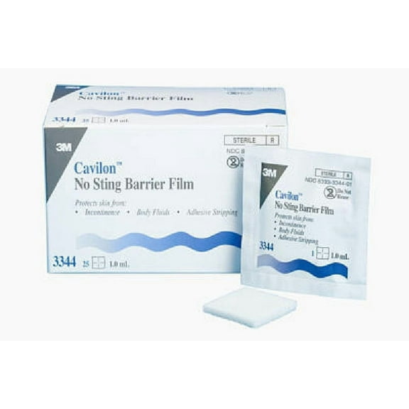 Cavilon No Sting Barrier Film, Wipe, No Alcohol, Sterile, 3344 - Box of 25