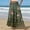 Army Green, variant on Casual FLoral Skirts for Women High Waist Elastic A-line Frock With Pockets Light Purple XXL